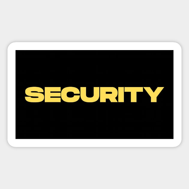 Security in Yellow Lettering Sticker by Shawn's Domain